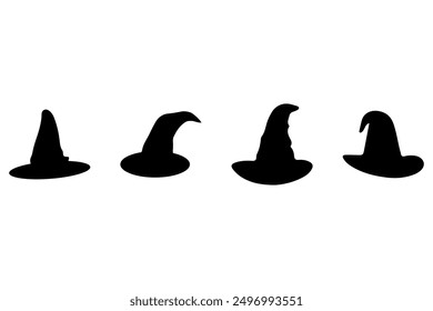 Conjunto de iconos de sombrero de halloween simple