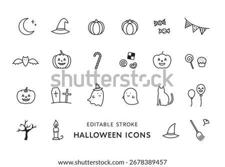 A simple Halloween icon set