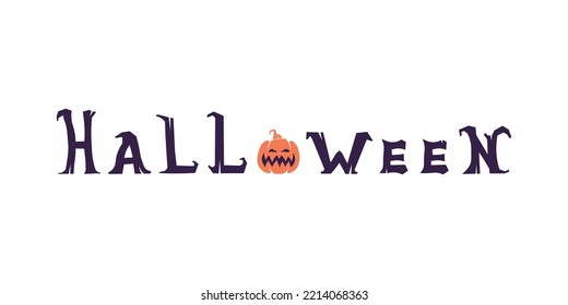 simple Halloween inscription vector illustration