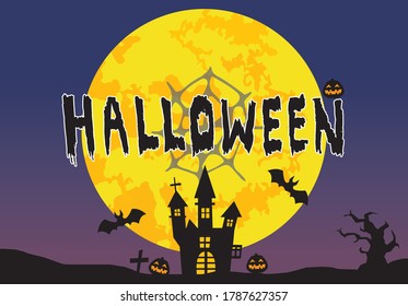 Simple halloween material illustration background