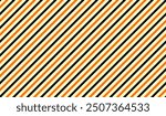 Simple Halloween pattern horizontal background. Vector black, orange, yellow striped diagonal background. Geometric Halloween texture for decor, fabric, design, wrapping, wallpaper.