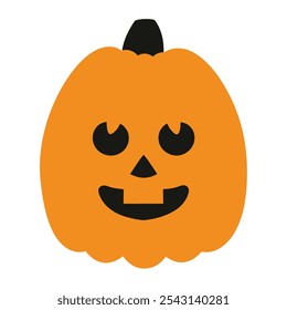 Ilustración simple de calabaza de Halloween Jack-o'-Lantern.