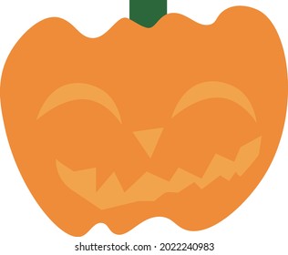 Einfache Halloween-Kürbis-Laternen-Illustration