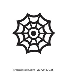 Sencilla araña halloween icono web negro y blanco