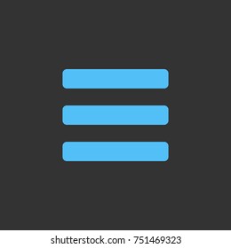 Simple hamburger button. Navigation ux sign illustration