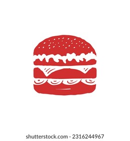 Einfaches Hamburger-Design auf weißem Hintergrund. Design für Web und Print. Vektor eps10