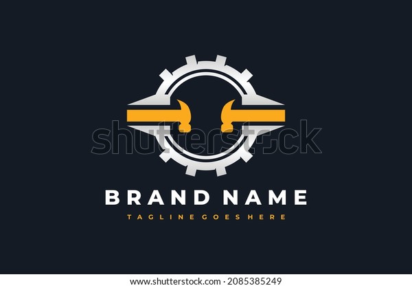 simple hammer gear circle\
logo