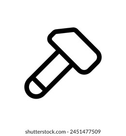 Simple Hammer icon. The icon can be used for websites, print templates, presentation templates, illustrations, etc