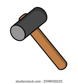 Simple hammer tool icon. Vector.