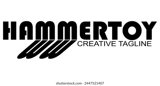 simple HAMMERTOY black  text vector, product name design, free design.
