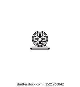 simple hamster wheel logo icon design