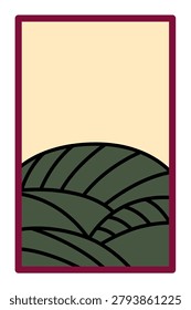 A simple Hanafuda card featuring pampas grass and dregs.