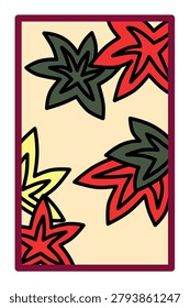 Simple Hanafuda cards featuring autumn leaves and dregs.