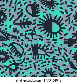 Simple hand draw patterns on the seamless backdrop.