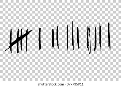 Simple hand draw sketch, Count bar at transparent effect background

