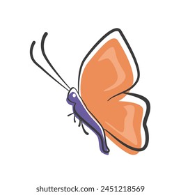 Simple hand drawing, butterfly illustration