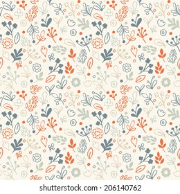 Simple Hand Drawing Floral Pattern