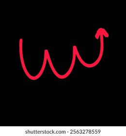 simple hand drawing pink brush stroke