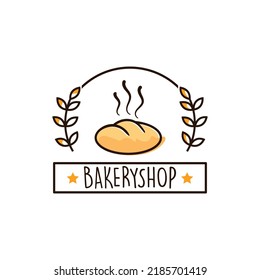 Simple hand drawn bakery logo cliparts