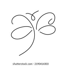 Abeja dibujada a mano SImple, mariposa