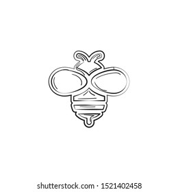 simple hand drawn bee cartoon design
