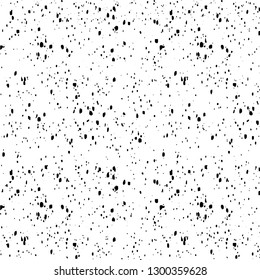 Simple hand drawn black and white pattern with small brush ink dots. Monochrome print for clothes, textile, wrapping paper and other. Vector illustration, EPS