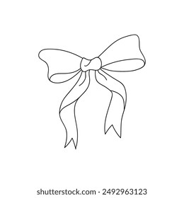 Simple Hand Drawn Bow Illustration
