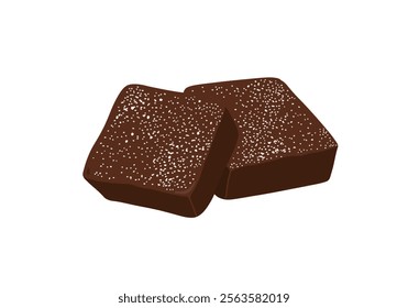 Simple hand drawn brownie illustration