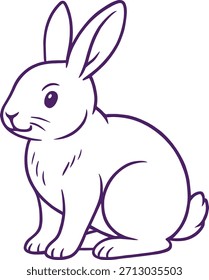 Simple dibujado a mano Conejo Conejo Ilustración
