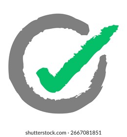 Simples mão desenhado caixa de verificação de ilustração vetor.