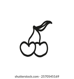 Simple Hand Drawn Cherry Illustration