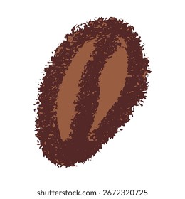 Simple hand drawn coffee bean Drink doodle Single element for print, web, design, decor