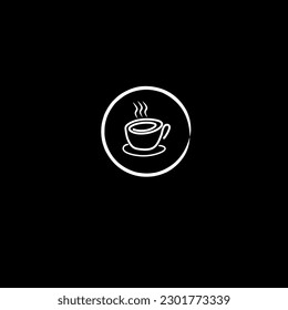 simple hand drawn coffee cup suitable for business logo or symbol