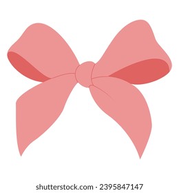 Simple hand drawn coquette bows ribbon bow. Pink bow.Bowknot for decoration, big set of bowtie.