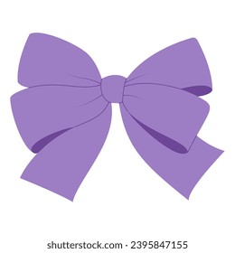 Simple hand drawn coquette bows, ribbon bow collection. Lilac bow. Bowknot for decoration, big set of bowtie.