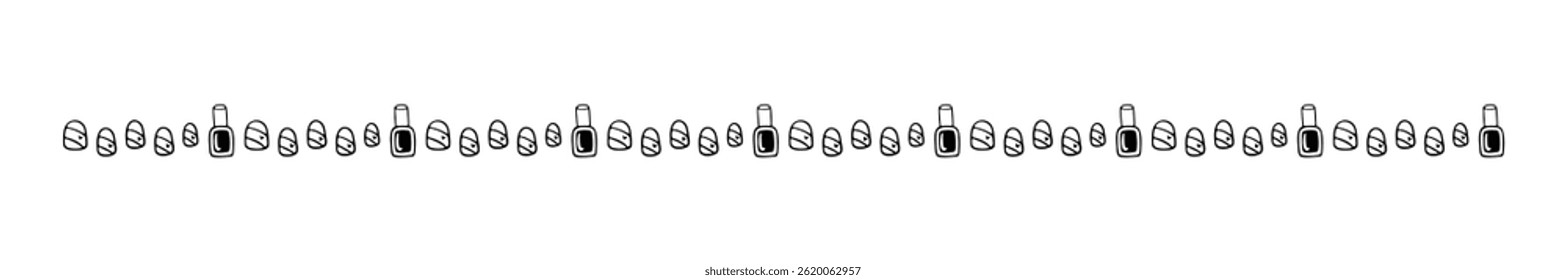 Simples mão desenhada bonito unhas decoração borda