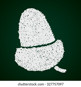 Simple hand drawn doodle of an acorn