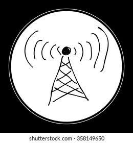 Simple hand drawn doodle of a aerial