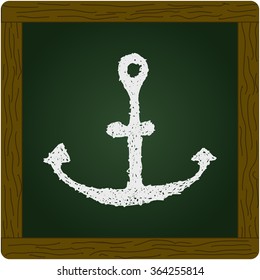Simple hand drawn doodle of an anchor