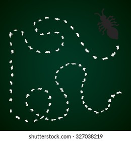 Simple hand drawn doodle of an ant