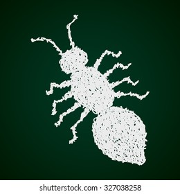 Simple hand drawn doodle of an ant