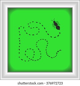 Simple hand drawn doodle of an ant
