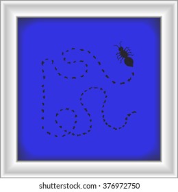 Simple hand drawn doodle of an ant