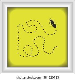 Simple hand drawn doodle of an ant