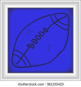 Simple hand drawn doodle of a ball