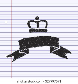 Simple hand drawn doodle of a banner