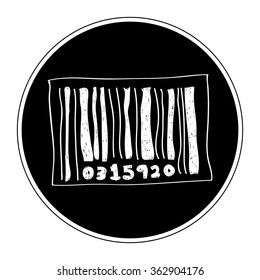 Simple hand drawn doodle of a barcode