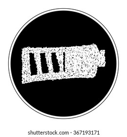 Simple hand drawn doodle of a battery