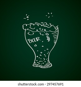 Simple hand drawn doodle of a beer glass