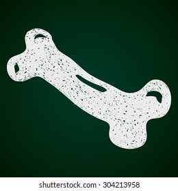 Simple hand drawn doodle of a bone
